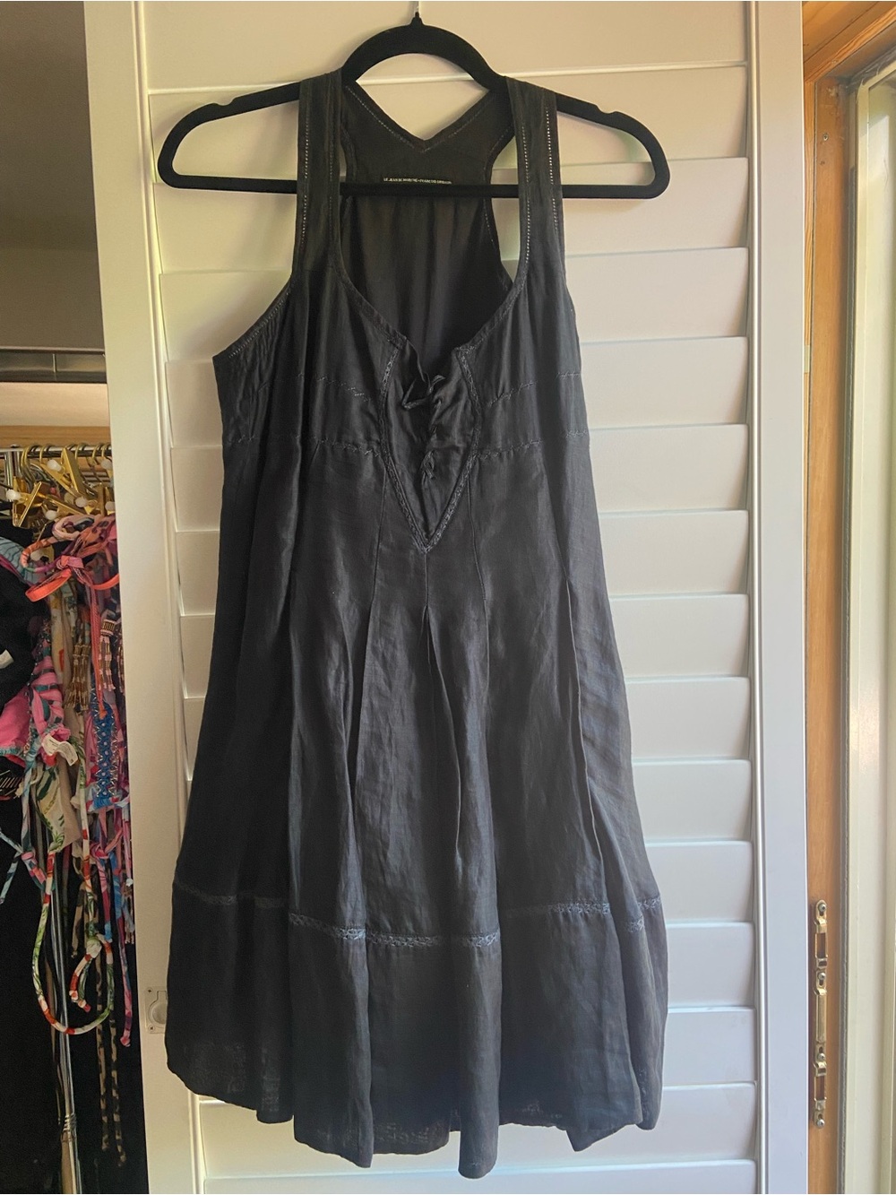 Marithe Francois Girbaud Black Sleeveless Tunic Dress